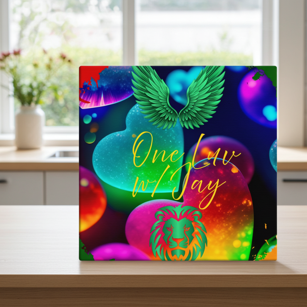 One Luv w/Jay Hearts Canvas